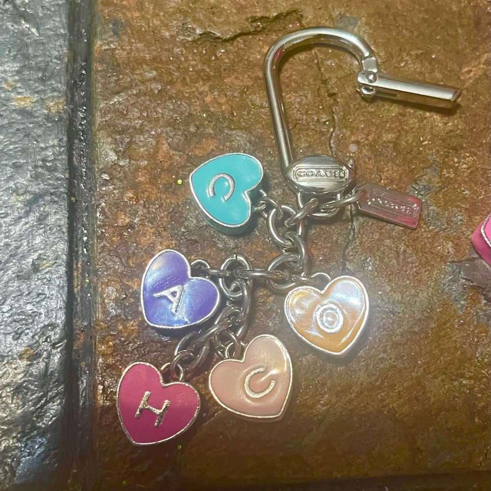 Coach hearts key ring/key chain